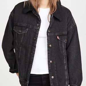 Levi’s denim Sherpa jacket black